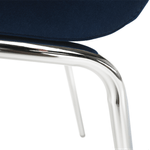 Casa si Gradina - Mobilier - Scaune si fotolii - Scaune - Scaun de masa, tesatura albastra din catifea / crom, GERDA NEW - Infinity.ro