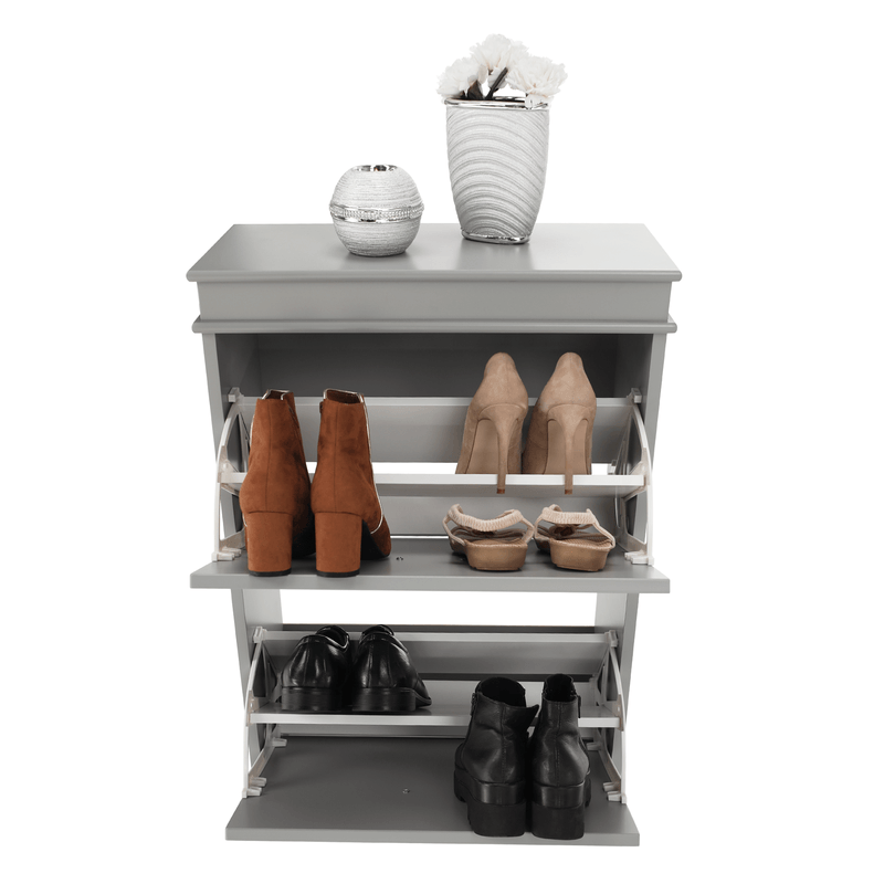 Casa si Gradina - Mobilier - Dulapuri si sifoniere - Dulapuri pantofi - Pantofar, 2 compartimente,  gri, SEBER TYP 1 - Infinity.ro