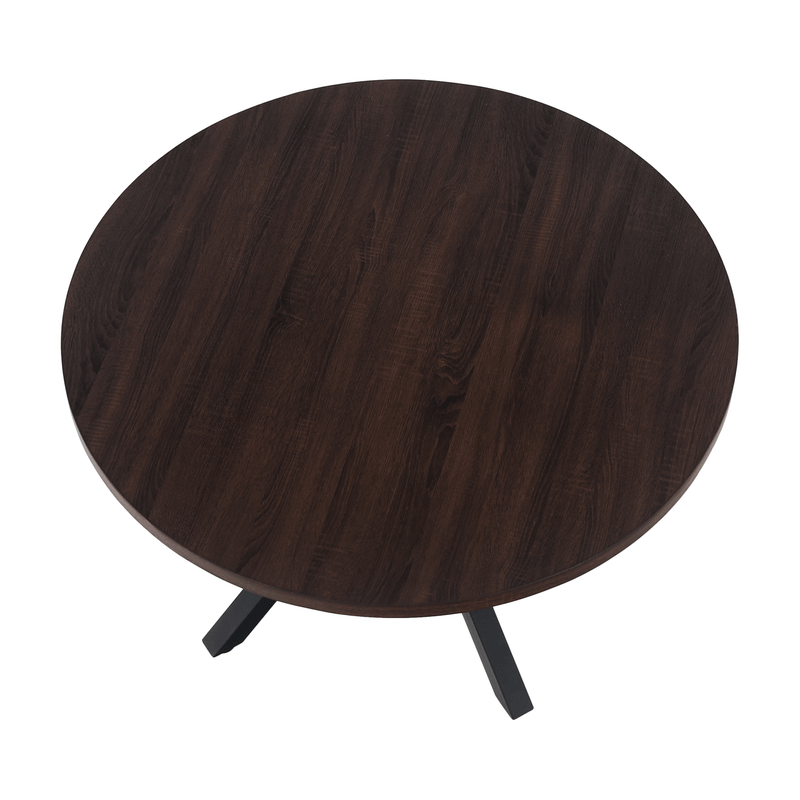 Casa si Gradina - Mobilier - Mese si birouri - Mese bucatarie si dining - Masa de sufragerie stejar inchis / negru, diametru 120 cm, MEDOR - Infinity.ro