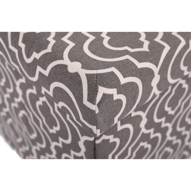 Casa si Gradina - Mobilier - Scaune si fotolii - Tabureti - Taburet pliabil, material gri/alb cu model, FARGO - Infinity.ro
