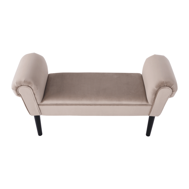 Casa si Gradina - Mobilier - Canapele si coltare - Banchete - Banca, catifea Velvet, grej/negru, BURDA - Infinity.ro