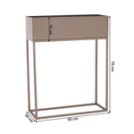 Casa si Gradina - Gradinarit si plante - Plante si ghivece - Ghivece si suporturi - Ghiveci de flori din metal multifunctional, gri deschis Taupe, INDIZE TYP 3 WL4214 - Infinity.ro