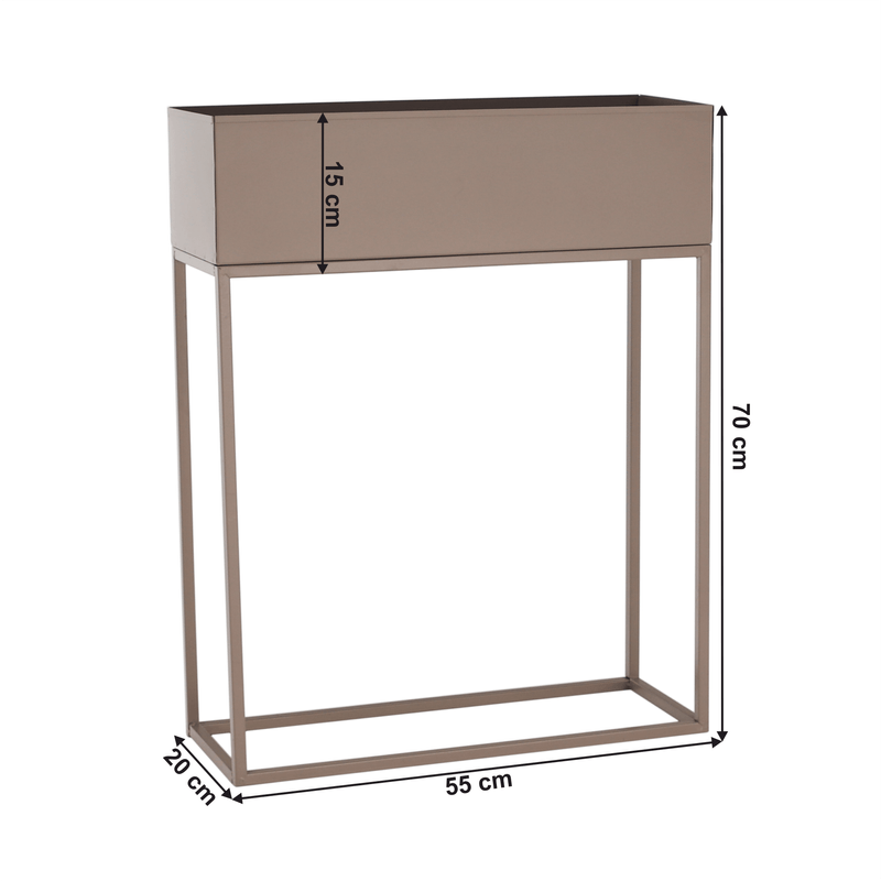 Casa si Gradina - Gradinarit si plante - Plante si ghivece - Ghivece si suporturi - Ghiveci de flori din metal multifunctional, gri deschis Taupe, INDIZE TYP 3 WL4214 - Infinity.ro