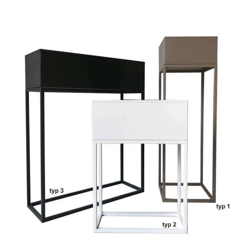 Casa si Gradina - Gradinarit si plante - Plante si ghivece - Ghivece si suporturi - Ghiveci de flori din metal multifunctional, gri inchis, INDIZE TYP 3 WL4214 - Infinity.ro
