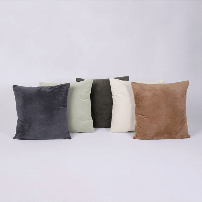 Casa si Gradina - Textile si covoare - Perne si pilote - Perne - Perna, material textil de catifea verde deschis, 60x60, OLAJA TIPUL 14 - Infinity.ro