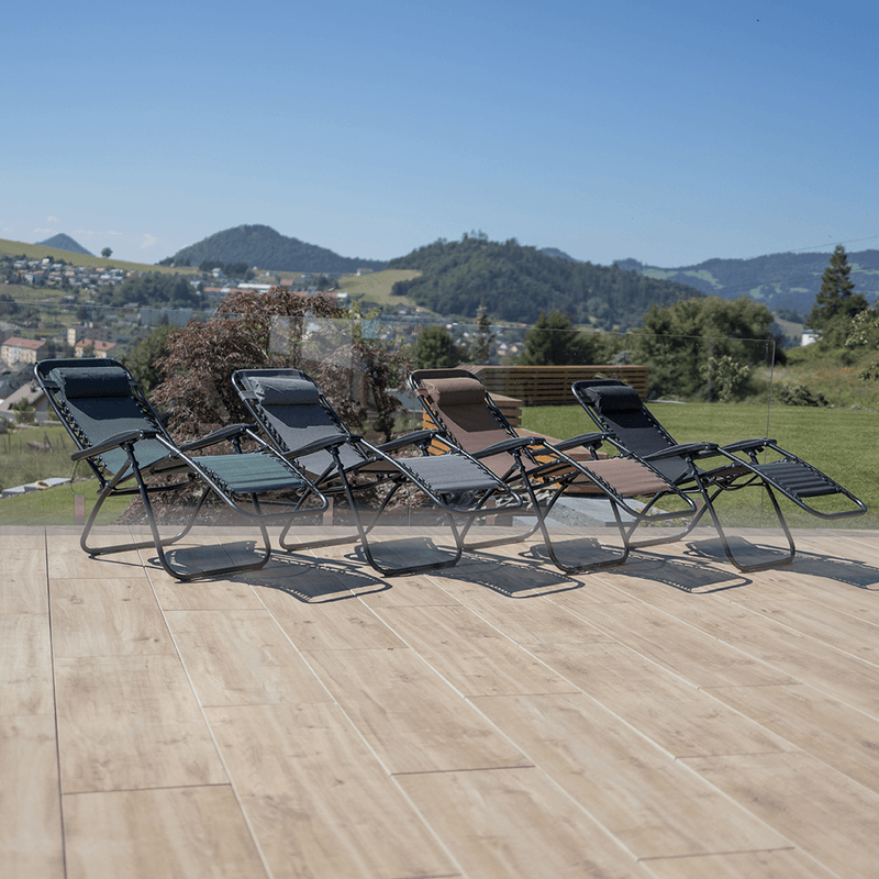 Casa si Gradina - Gradina si terasa - Mobilier exterior - Scaune si sezlonguri gradina - Sezlong de gradina reglabil, maro deschis, GERALD - Infinity.ro
