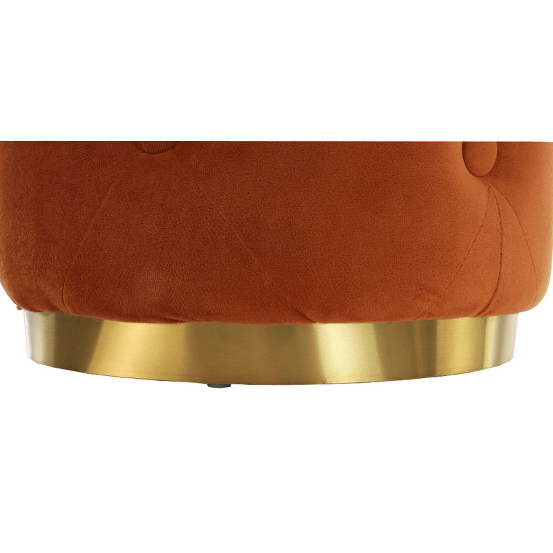 Casa si Gradina - Mobilier - Scaune si fotolii - Tabureti - Taburet, catifea Velvet teracota/vopsea aurie, BEKEN - Infinity.ro