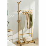 Casa si Gradina/Mobilier/Organizare si depozitare/Cuiere - Stander haine, bambus, latime 60 cm, VIKIR TYP 2 - Infinity.ro