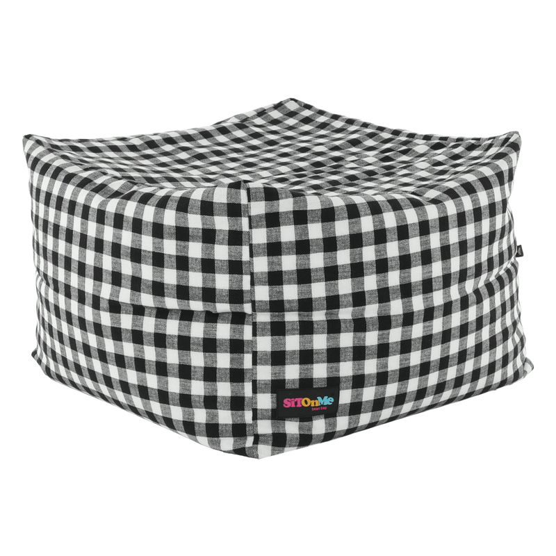 Casa si Gradina - Mobilier - Scaune si fotolii - Tabureti - Taburet, negru/alb, KRETON - Infinity.ro