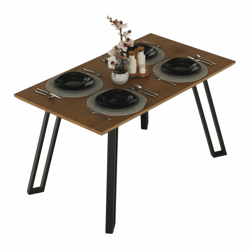 Casa si Gradina - Mobilier - Mese si birouri - Mese bucatarie si dining - Masa dining, stejar/negru, 140x80 cm, PEDAL - Infinity.ro