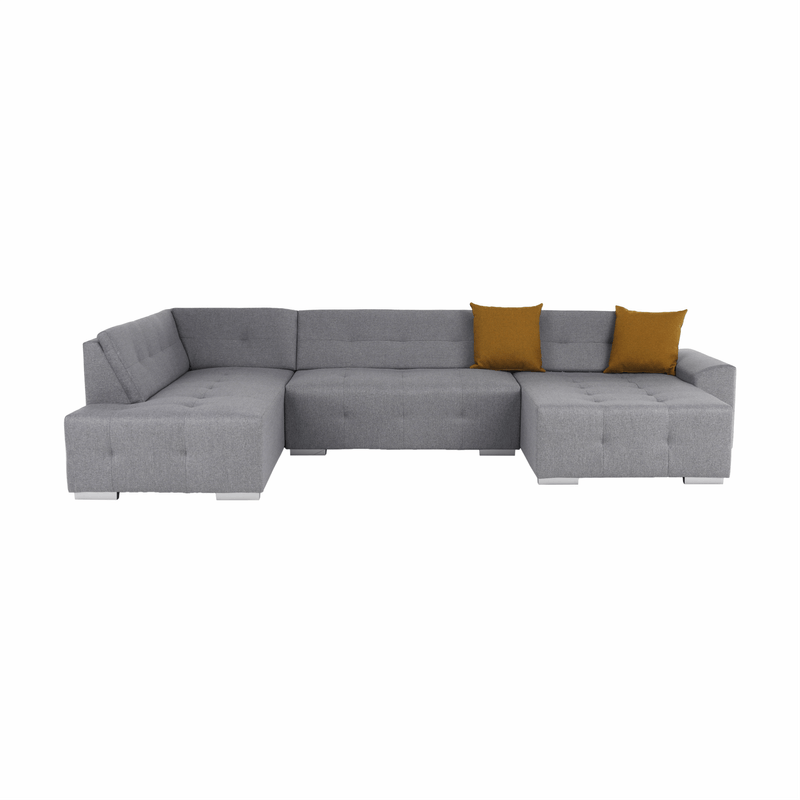 Casa si Gradina - Mobilier - Canapele si coltare - Canapele - Canapea, gri/mustar, model stanga, BELLIS U - Infinity.ro