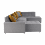 Casa si Gradina - Mobilier - Canapele si coltare - Canapele - Canapea, gri/mustar, model dreapta, BELLIS U - Infinity.ro