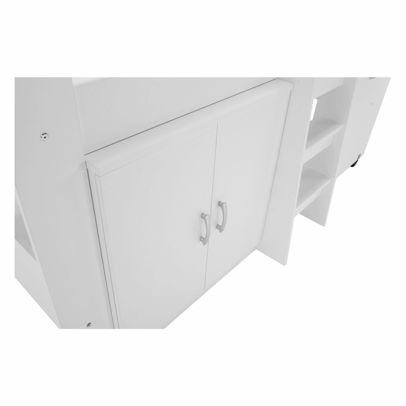 Casa si Gradina - Mobilier - Mobilier copii - Patuturi copii - Pat combinat pentru camera copiilor, alb, FANY - Infinity.ro