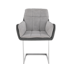 Casa si Gradina - Mobilier - Scaune si fotolii - Scaune - Scaun bucatarie, catifea Velvet gri/material textil, CHIMENA - Infinity.ro