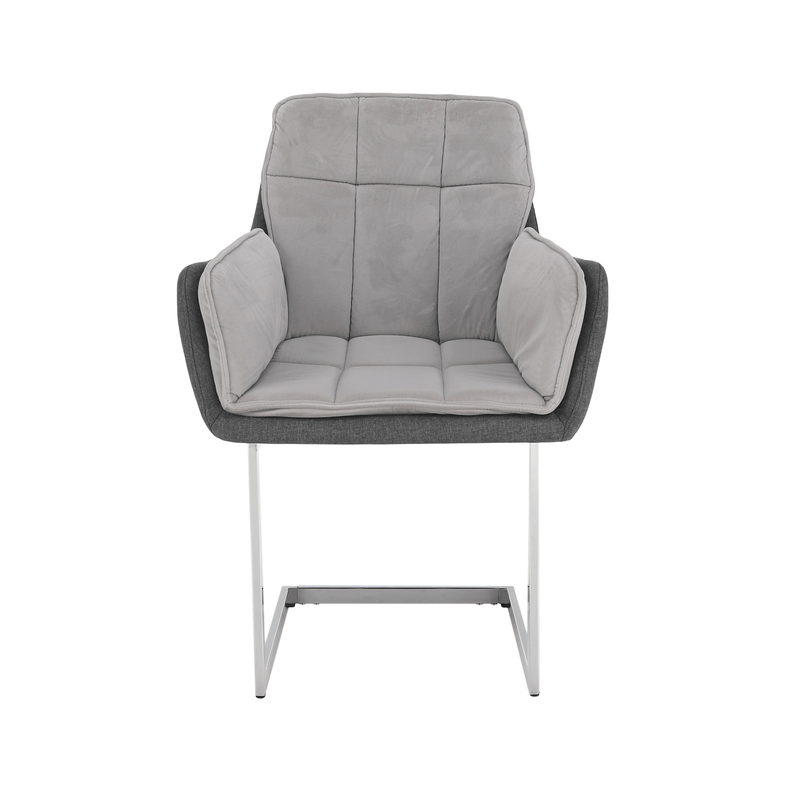 Casa si Gradina - Mobilier - Scaune si fotolii - Scaune - Scaun bucatarie, catifea Velvet gri/material textil, CHIMENA - Infinity.ro