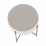 Casa si Gradina - Mobilier - Scaune si fotolii - Tabureti - Taburet, catifea Velvet gri/negru, MARIME - Infinity.ro