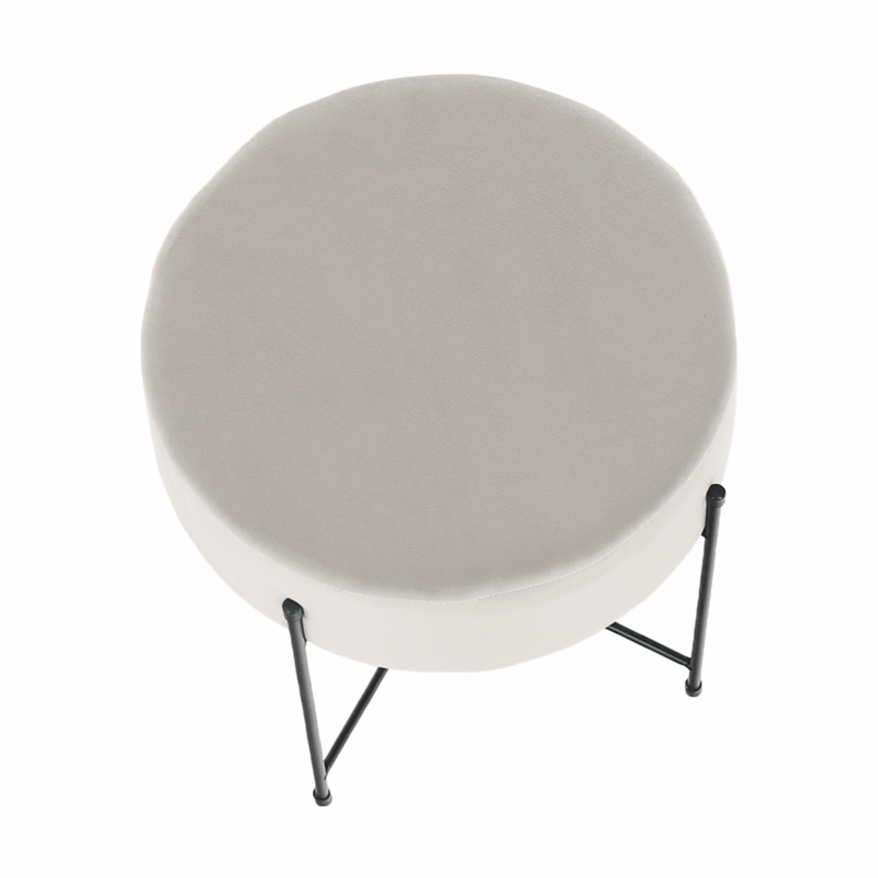 Casa si Gradina - Mobilier - Scaune si fotolii - Tabureti - Taburet, catifea Velvet gri/negru, MARIME - Infinity.ro