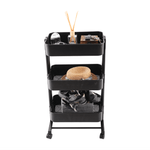 Casa si Gradina - Mobilier - Biblioteci si rafturi - Etajere - Etajera mobila, negru, VERNON - Infinity.ro