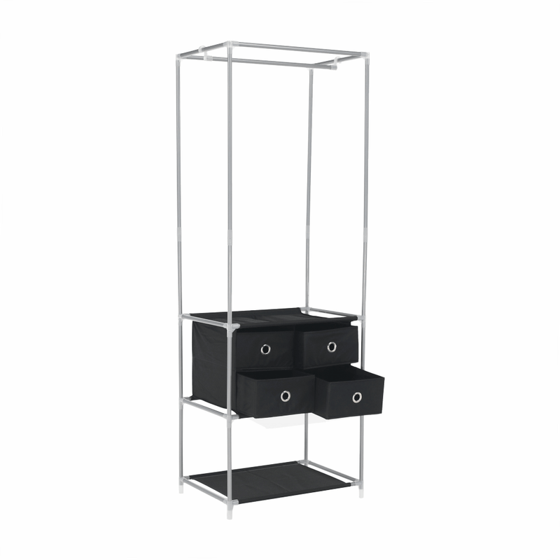 Casa si Gradina - Mobilier - Biblioteci si rafturi - Rafturi - Raft multifunctional pentru dulap, argintiu / negru, CODY - Infinity.ro