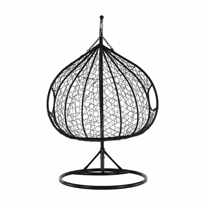 Casa si Gradina - Gradina si terasa - Mobilier exterior - Scaune si sezlonguri gradina - Scaun agatat dublu, maro/crem, DALVEA NEW - Infinity.ro