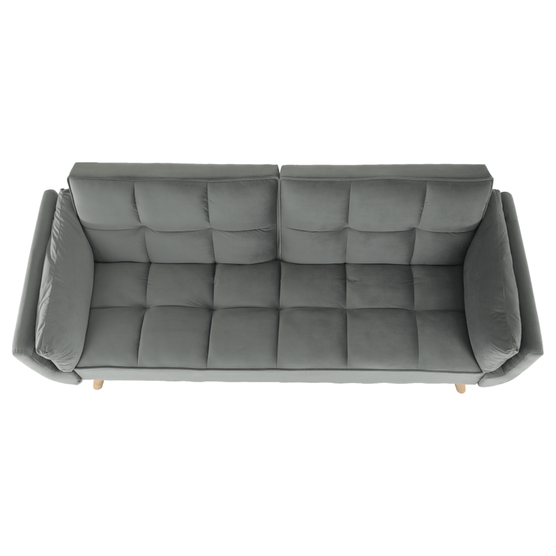 Casa si Gradina - Mobilier - Canapele si coltare - Coltare - Coltar extensibil, catifea gri deschis / fag, KAPRERA NEW - Infinity.ro