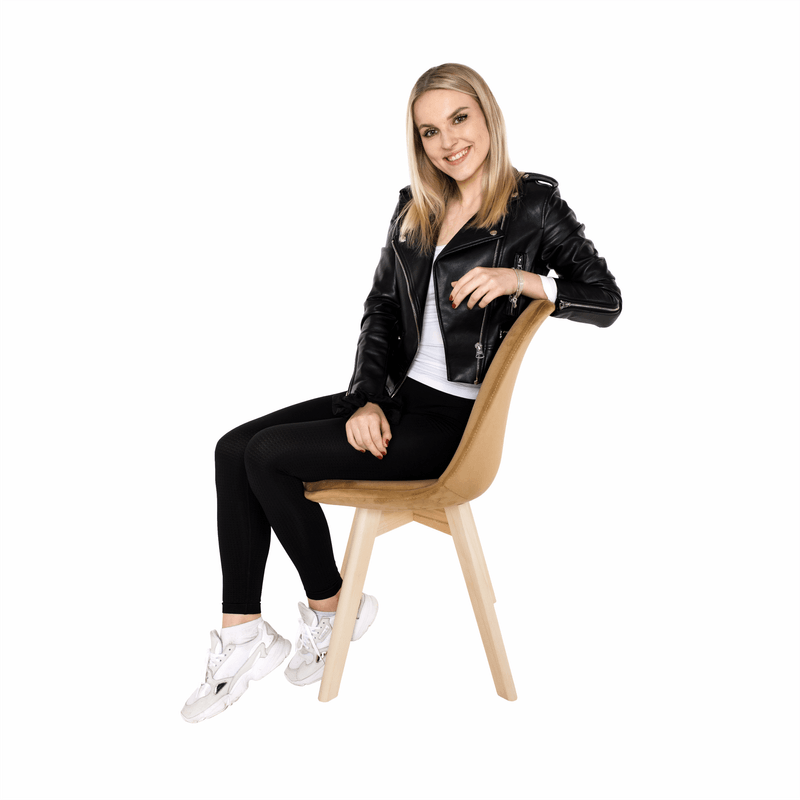 Casa si Gradina - Mobilier - Scaune si fotolii - Scaune - Scaun, catifea Velvet maro/lemn fag, LORITA - Infinity.ro