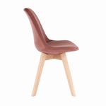 Casa si Gradina - Mobilier - Scaune si fotolii - Scaune - Scaun, catifea Velvet roz/lemn fag, LORITA - Infinity.ro