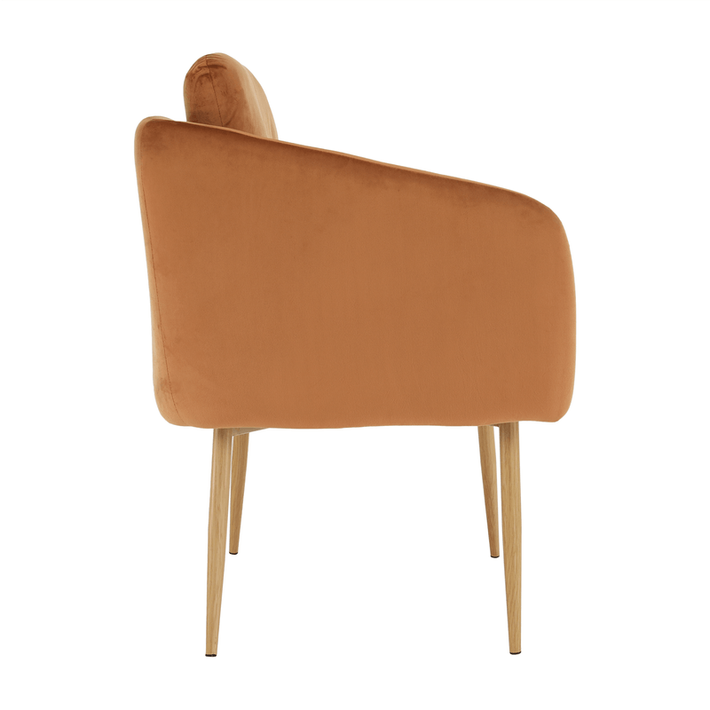 Casa si Gradina - Mobilier - Scaune si fotolii - Fotolii - Fotoliu design, tesatura din catifea teracota, AVETA - Infinity.ro