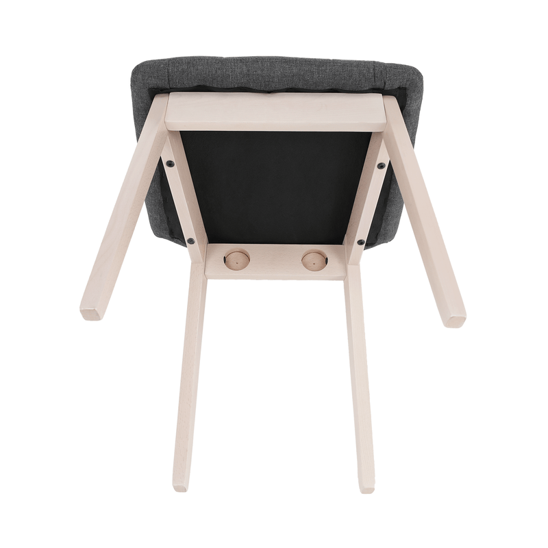 Casa si Gradina - Mobilier - Seturi de mobilier - Seturi mese si scaune - Set de masa, fag deschis / tesatura gri, GALIO 1 + 4 - Infinity.ro