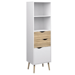 Casa si Gradina - Mobilier - Dulapuri si sifoniere - Dulapuri - Vitrina, stejar sonoma/alb, OSLO 75382 - Infinity.ro