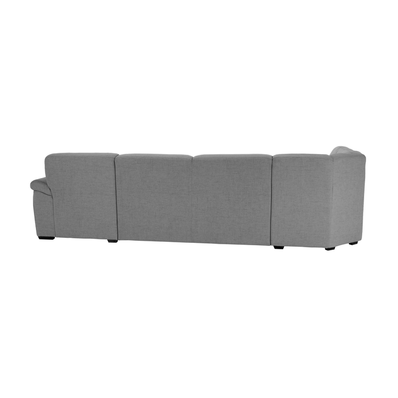 Casa si Gradina - Mobilier - Canapele si coltare - Coltare - Coltar in forma de U, piele ecologica, gri, drept, BITER U - Infinity.ro