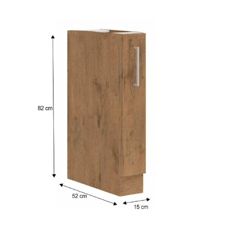 Casa si Gradina/Mobilier/Comode si corpuri/Corpuri bucatarie - Cabinet inferior cu cos pull-out, stejar Lancelot, VEGA D15 CARGO BB - Infinity.ro