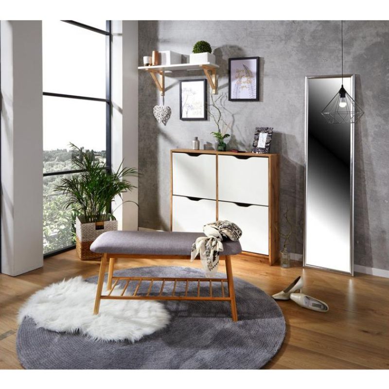 Casa si Gradina - Mobilier - Scaune si fotolii - Tabureti - Lavita, bambus natural/gri, LAVIDA TYP 3 - Infinity.ro