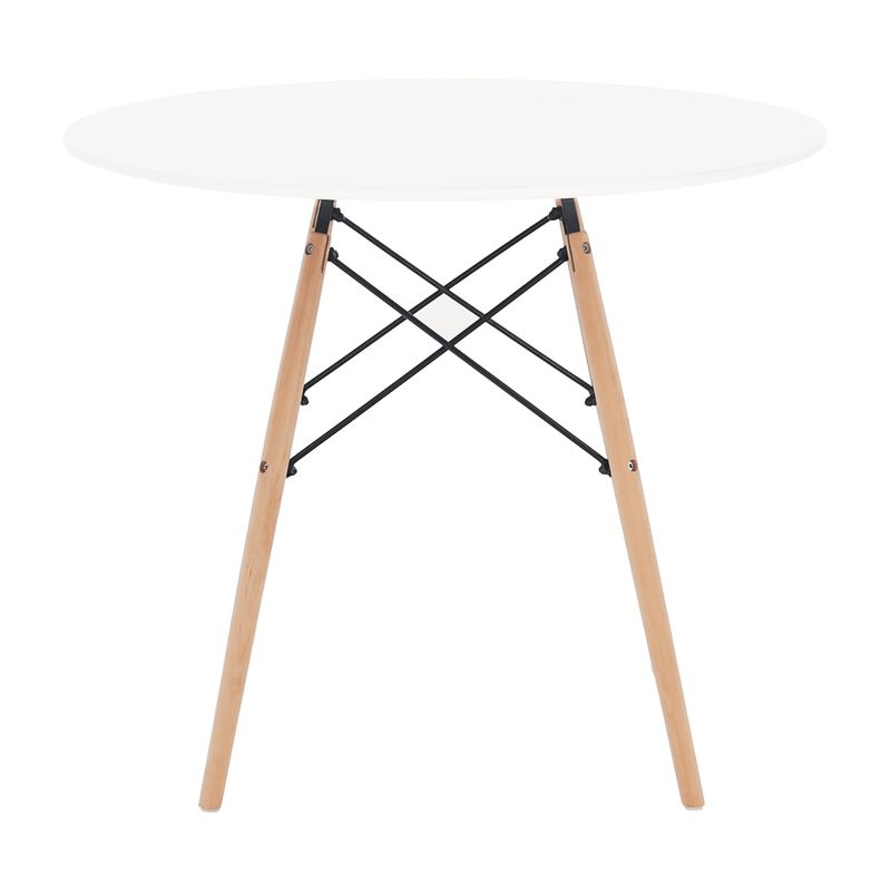 Casa si Gradina - Mobilier - Mese si birouri - Mese bucatarie si dining - Masa de bucatarie, alba/fag, diametru 90 cm, GAMIN NEW 90 - Infinity.ro