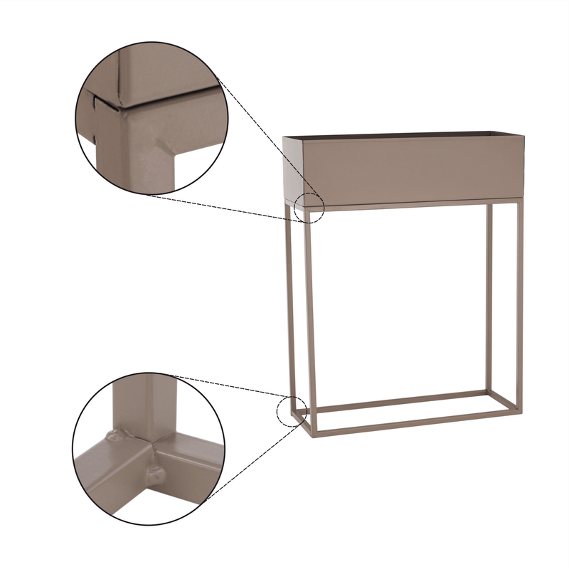 Casa si Gradina - Gradinarit si plante - Plante si ghivece - Ghivece si suporturi - Ghiveci de flori din metal multifunctional, gri deschis Taupe, INDIZE TYP 3 WL4214 - Infinity.ro