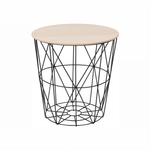 Casa si Gradina/Mobilier/Mese si birouri/Birouri - Masuta auxiliara, natural/negru, NANCER TYP 3 - Infinity.ro