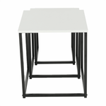 Casa si Gradina - Mobilier - Mese si birouri - Masute de cafea - Set 3 masute de cafea, alb mat/negru, KASTLER TYP 3 - Infinity.ro