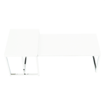 Casa si Gradina - Mobilier - Mese si birouri - Masute de cafea - Set 2 masute de cafea, alb mat/crom, MAGNO TYP 2 - Infinity.ro