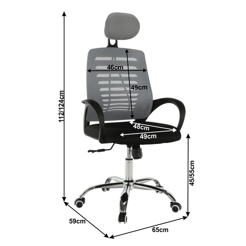 Casa si Gradina - Mobilier - Scaune si fotolii - Fotolii - Fotoliu de birou, gri/negru ELMAS - Infinity.ro