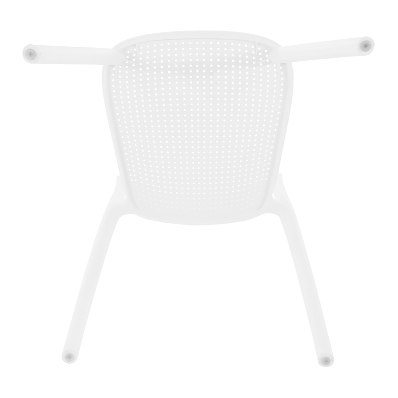 Casa si Gradina - Gradina si terasa - Mobilier exterior - Scaune si sezlonguri gradina - Scaun stivuibil, alb, FEDRA - Infinity.ro