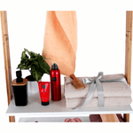 Casa si Gradina - Mobilier - Organizare si depozitare - Cuiere - Cuier cu rafturi, alb/bambus, MARIKE TYP 2 - Infinity.ro