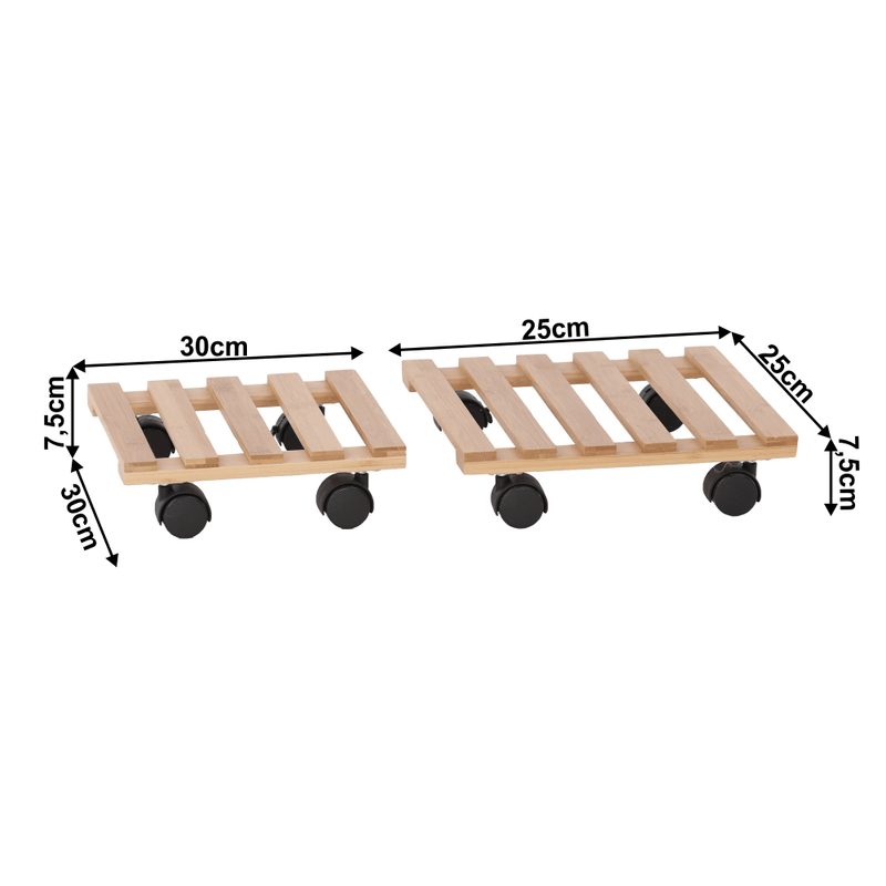 Casa si Gradina - Gradinarit si plante - Plante si ghivece - Ghivece si suporturi - Suport pt. flori, 2 buc., bambus, KOSMA - Infinity.ro