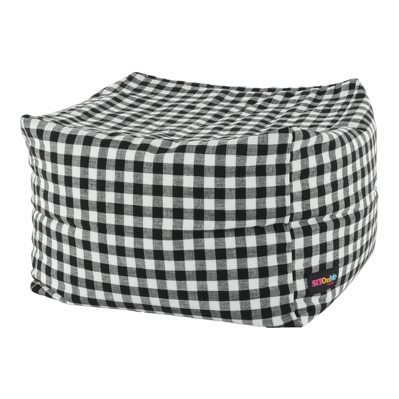 Casa si Gradina - Mobilier - Scaune si fotolii - Tabureti - Taburet, negru/alb, KRETON - Infinity.ro