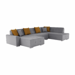 Casa si Gradina - Mobilier - Canapele si coltare - Canapele - Canapea, gri/mustar, model dreapta, BELLIS U - Infinity.ro