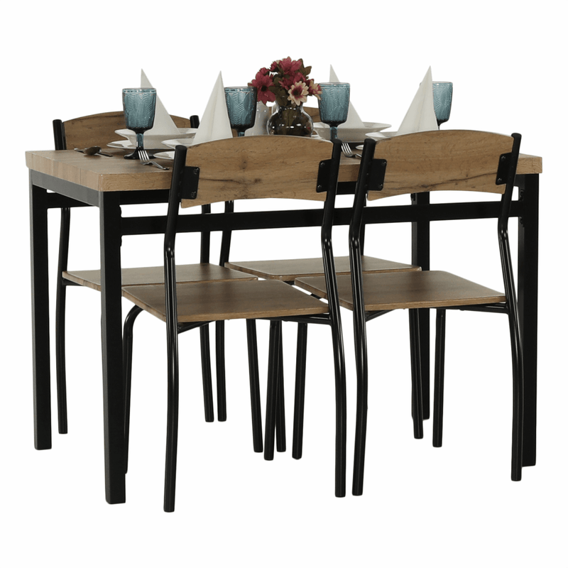 Casa si Gradina - Mobilier - Seturi de mobilier - Seturi mese si scaune - Set de luat masa 1 + 4, stejar artizanal, AMANDA - Infinity.ro