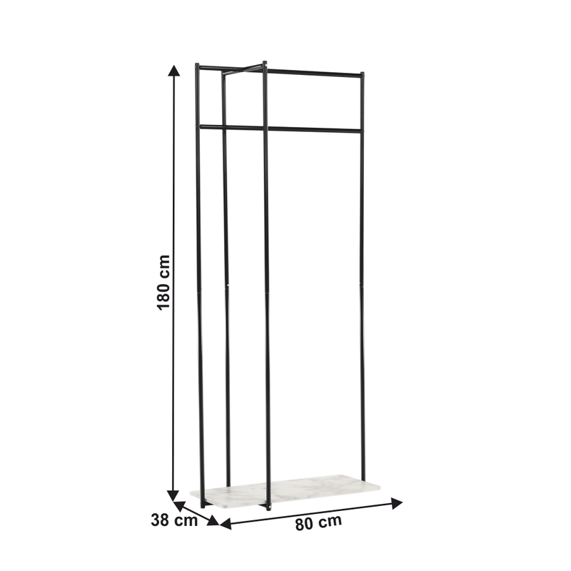 Casa si Gradina - Mobilier - Organizare si depozitare - Cuiere - Cuier modern, negru/marmura, DEBRO - Infinity.ro