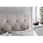 Casa si Gradina - Mobilier - Paturi si accesorii - Paturi - Pat boxspring, bej, 180x200, ESHLY - Infinity.ro
