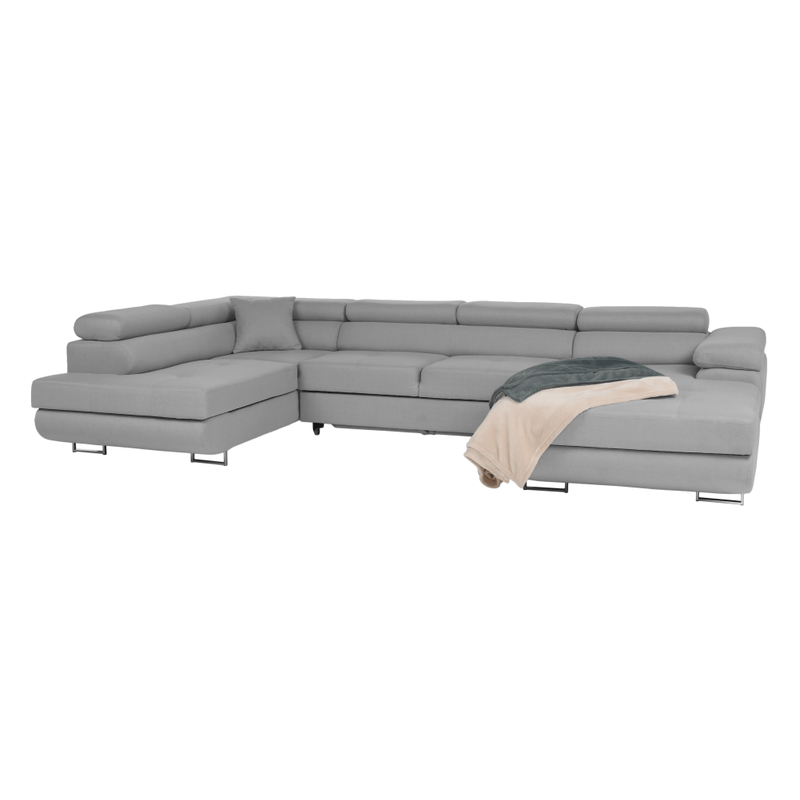 Casa si Gradina - Mobilier - Canapele si coltare - Coltare - Coltar, gri deschis, model stanga, AMARETO U - Infinity.ro
