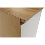 Casa si Gradina - Mobilier - Comode si corpuri - Comode - Scrin de bar MZ8, alb / stejar grand, LEON - Infinity.ro