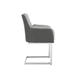 Casa si Gradina - Mobilier - Scaune si fotolii - Scaune - Scaun bucatarie, catifea Velvet gri/material textil, CHIMENA - Infinity.ro